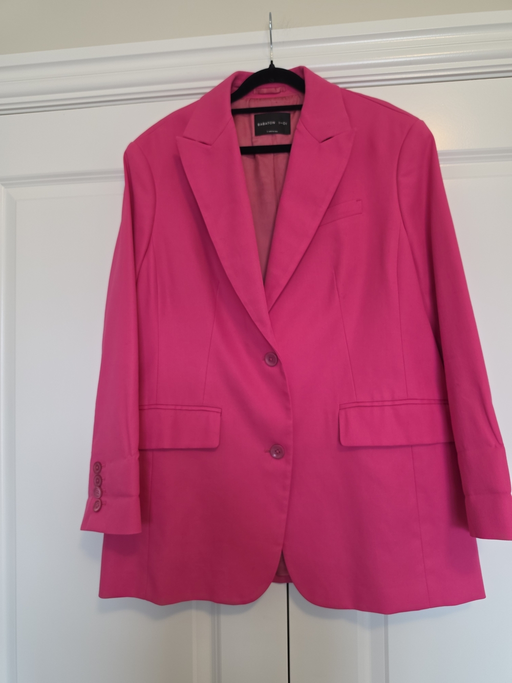 ARITZIA BABATON 1-01 LIMITED EDITION ELECTRON FUCHSIA COTTON BLAZER SIZE S